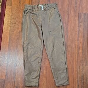 Abercrombie Kids Brown Faux Leather Pants | Size 11/12 | EUC